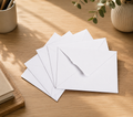 White Cotton Envelopes with Card — 2 stk/pak