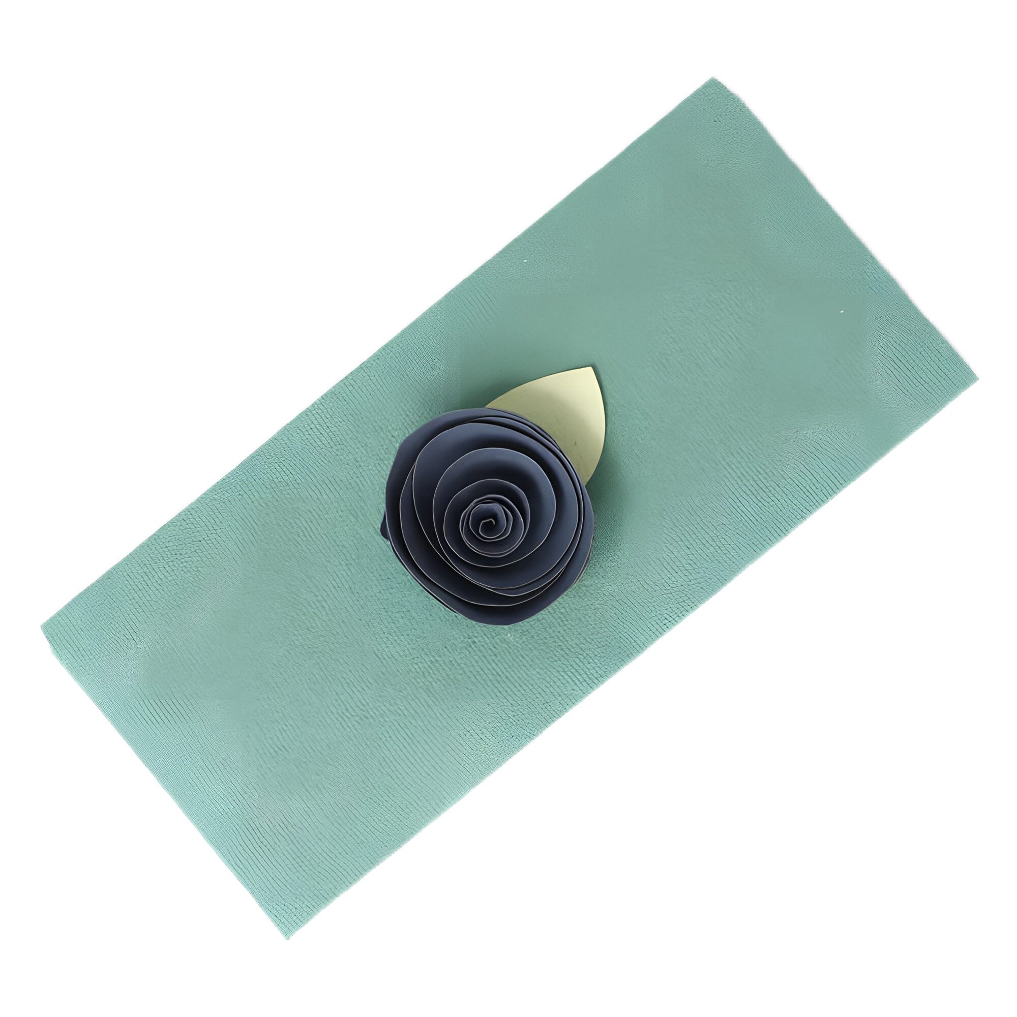Personalised Envelopes- Dark Green with Navy/Dark Blue rose