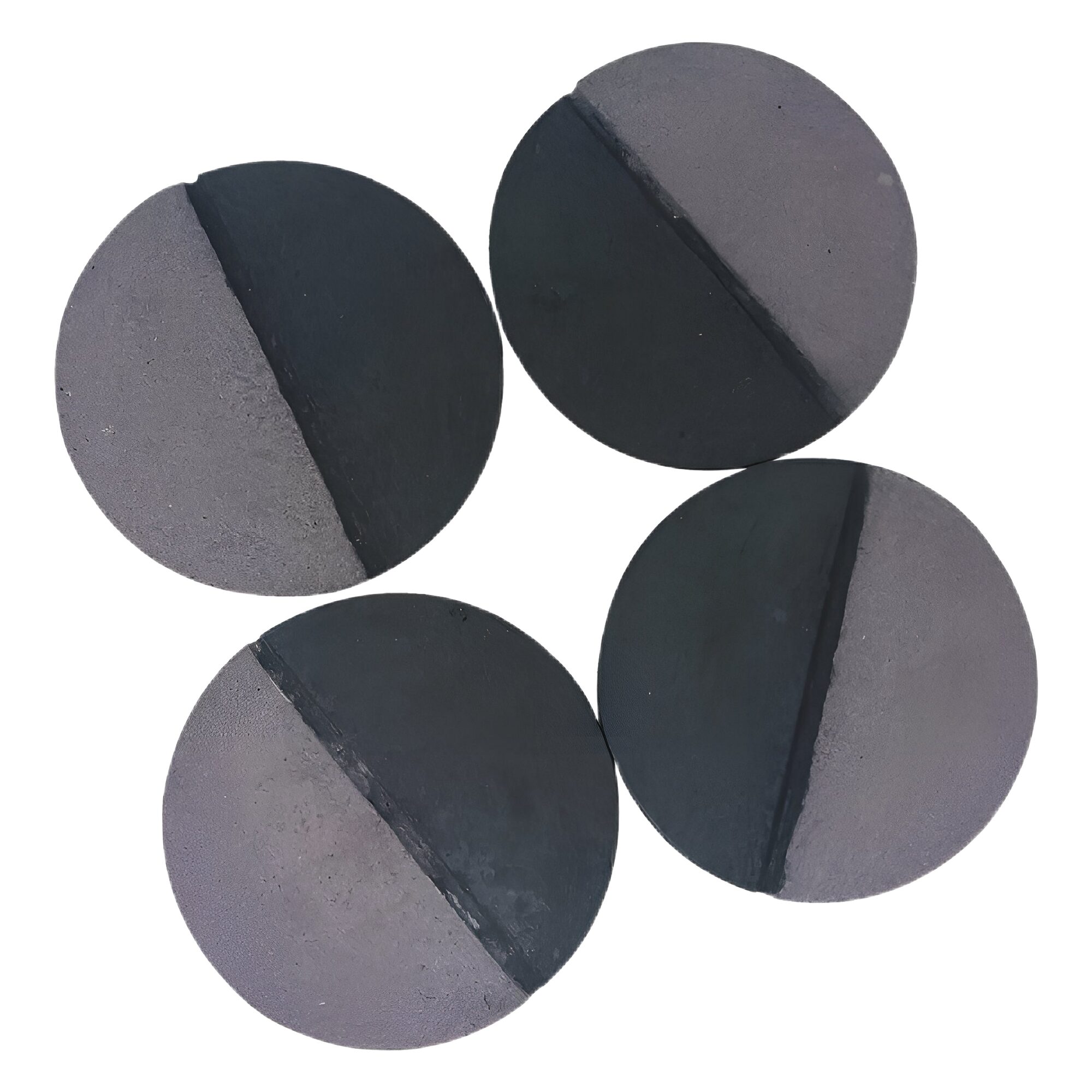 Paper mache coaster - dark grey and mauve, dual color coaster (set of 4)