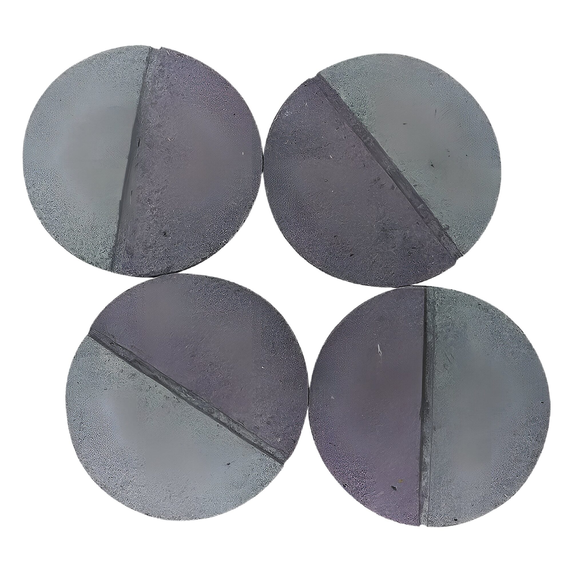 Home decor paper mache coasters - light grey and mauve, dual color coaster (set of 4)