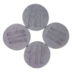 Unique drink coasters – mauve coasters, chunky lines impression