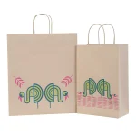 Paper Gift Bags – Banana paper screen printed Elephant design L&M (Set of 2)