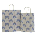 Paper Gift bags – Blue Tree Leopard Hemp Paper L&M (Set of 2)