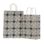 Paper Gift Bags – Green Beige Offset Print L&M (Set of 2)
