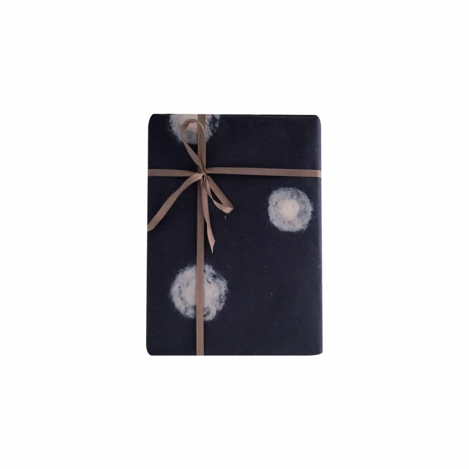 Gift wrap sheets - navy blue with white dots
