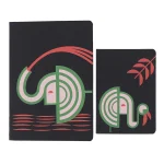 A5 & A6 Set Notebooks – Black paper Elephant Print