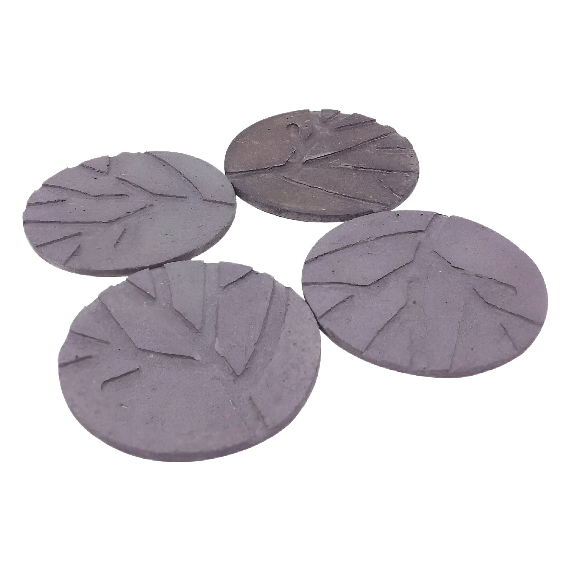 Handcrafted coasters - mauve coasters, tree impression