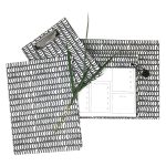 Handmade paper table organizer - white, grey waves